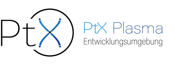 Offizielles Projektlogo „PtX Plasma“ mit stilisiertem X-Symbol.